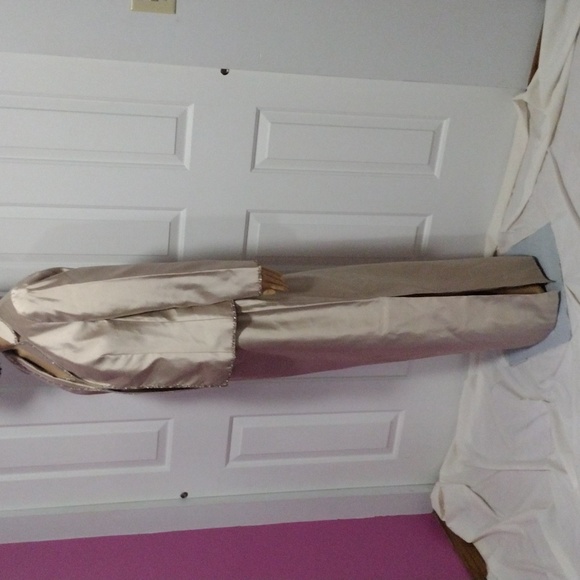 Silk Cocktail Dress 3 Piece Evening Gown Beaded Silk Blazer Vest Long Skirt Sz 6 - Picture 9 of 15